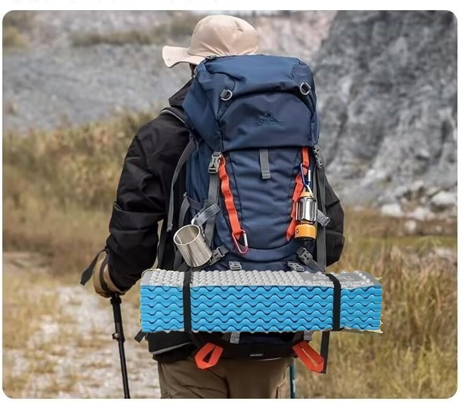 Foam Camping Pads(2 Packs) for Hiking、Camping、Sleeping, Foldable Closed Cell Foam Camping Mattress, Waterproof & Ultralight