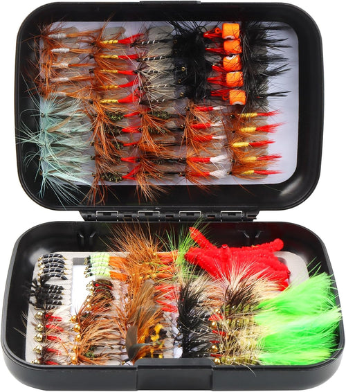 Ultimate 125-Piece Fly Fishing Flies Assortment Kit - Perfect Lures for Trout, Bass, and Tenkara Fishing Gifts for Men