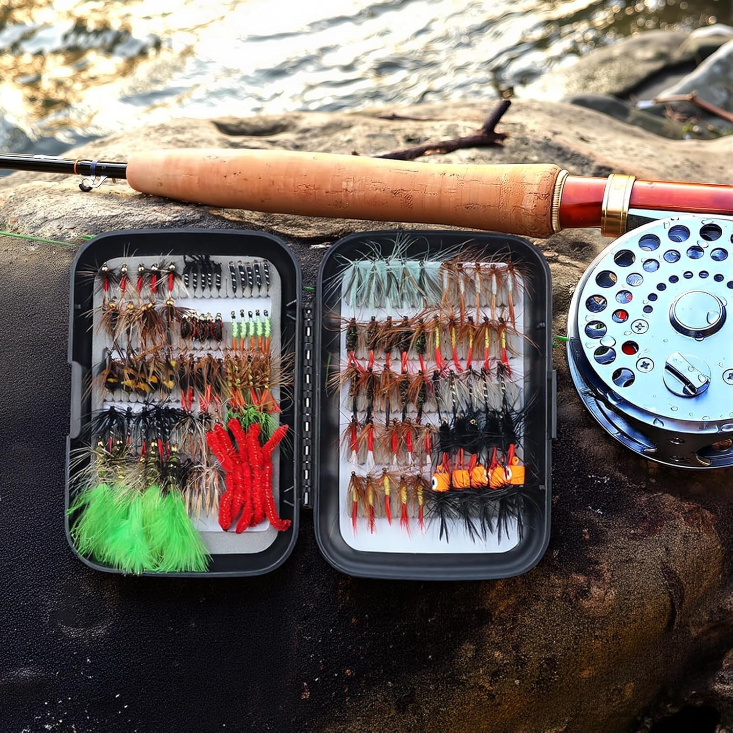 Ultimate 125-Piece Fly Fishing Flies Assortment Kit - Perfect Lures for Trout, Bass, and Tenkara Fishing Gifts for Men