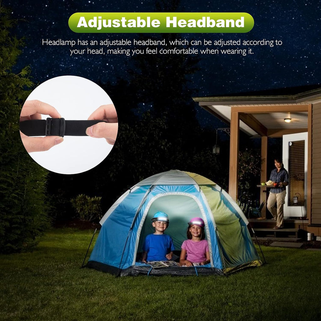 LED Headlamp, 2 Pack Rechargeable Headlamps with 230°Wide Beam Headlight, Motion Sensor, 5 Modes Lightweight Sweat Proof Head Flashlight for Outdoor Running, Camping, Fishing, Hiking