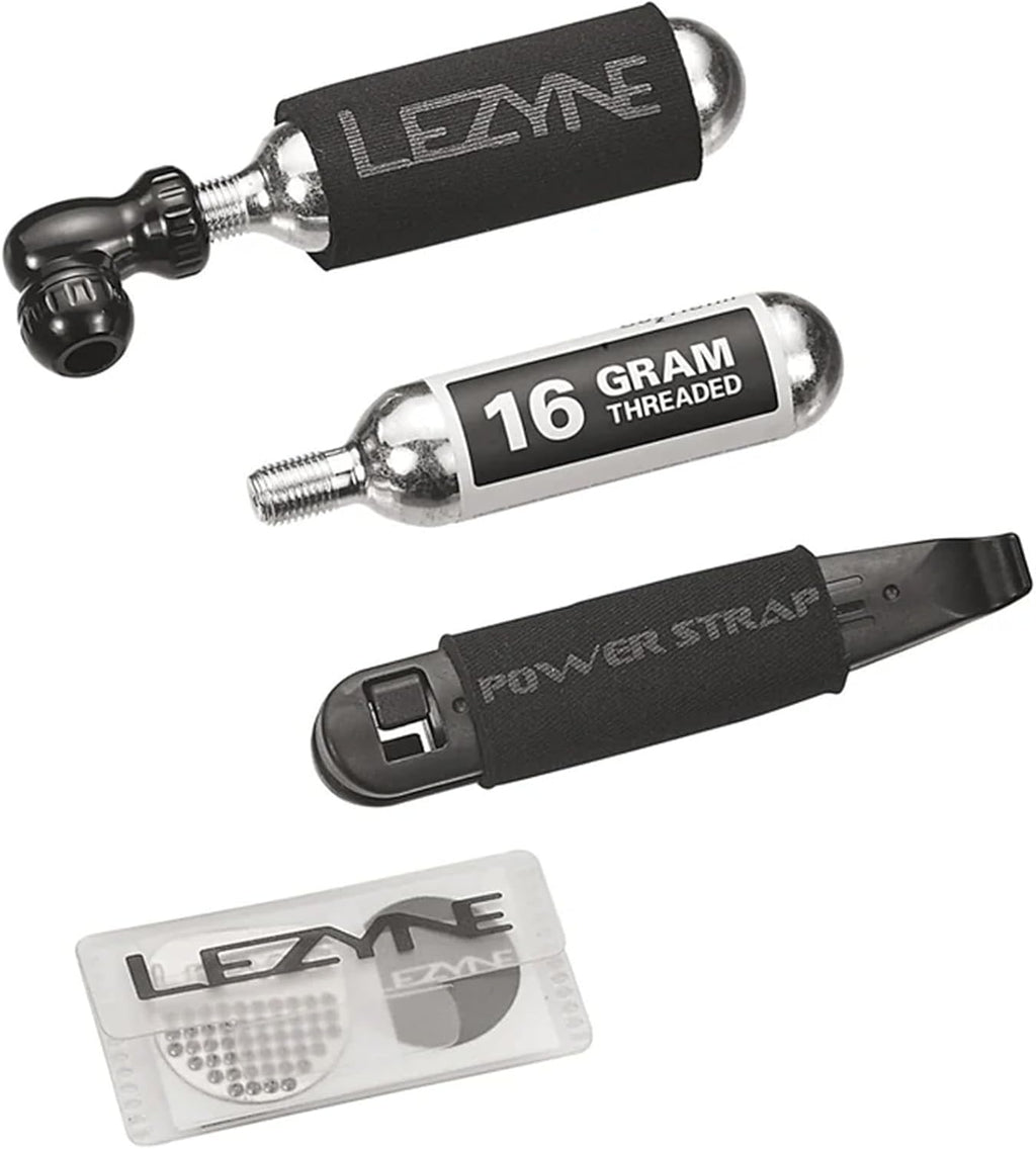 Twin Repair Kit | Durable Compact Bicycle C02 & Tire Repair Package| Includes Twin Speed CO2 Inflator, 2 Threaded CO2 Cartridges, Power Levers & Smart Kit