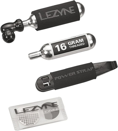 Twin Repair Kit | Durable Compact Bicycle C02 & Tire Repair Package| Includes Twin Speed CO2 Inflator, 2 Threaded CO2 Cartridges, Power Levers & Smart Kit
