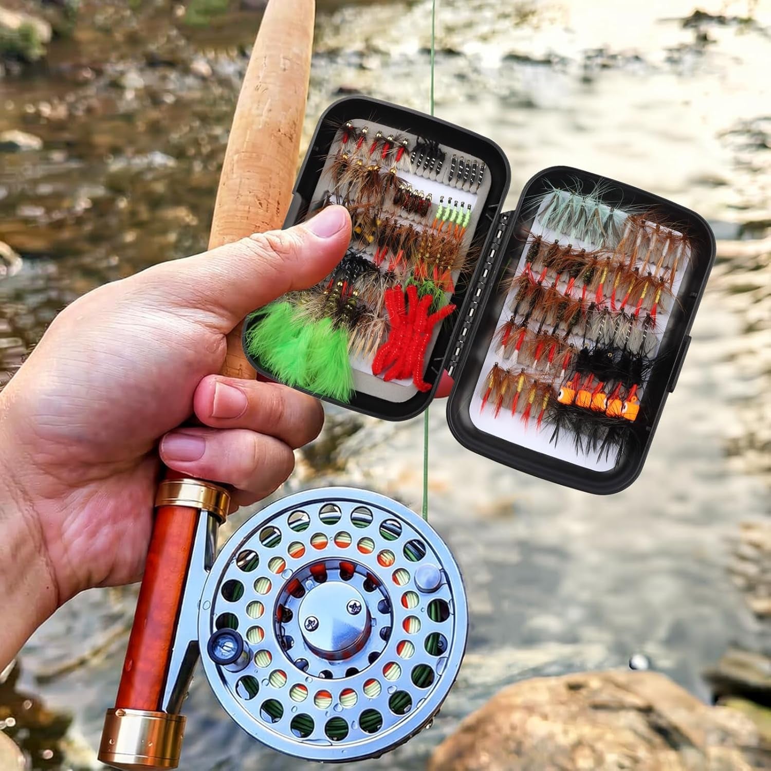 Ultimate 125-Piece Fly Fishing Flies Assortment Kit - Perfect Lures for Trout, Bass, and Tenkara Fishing Gifts for Men
