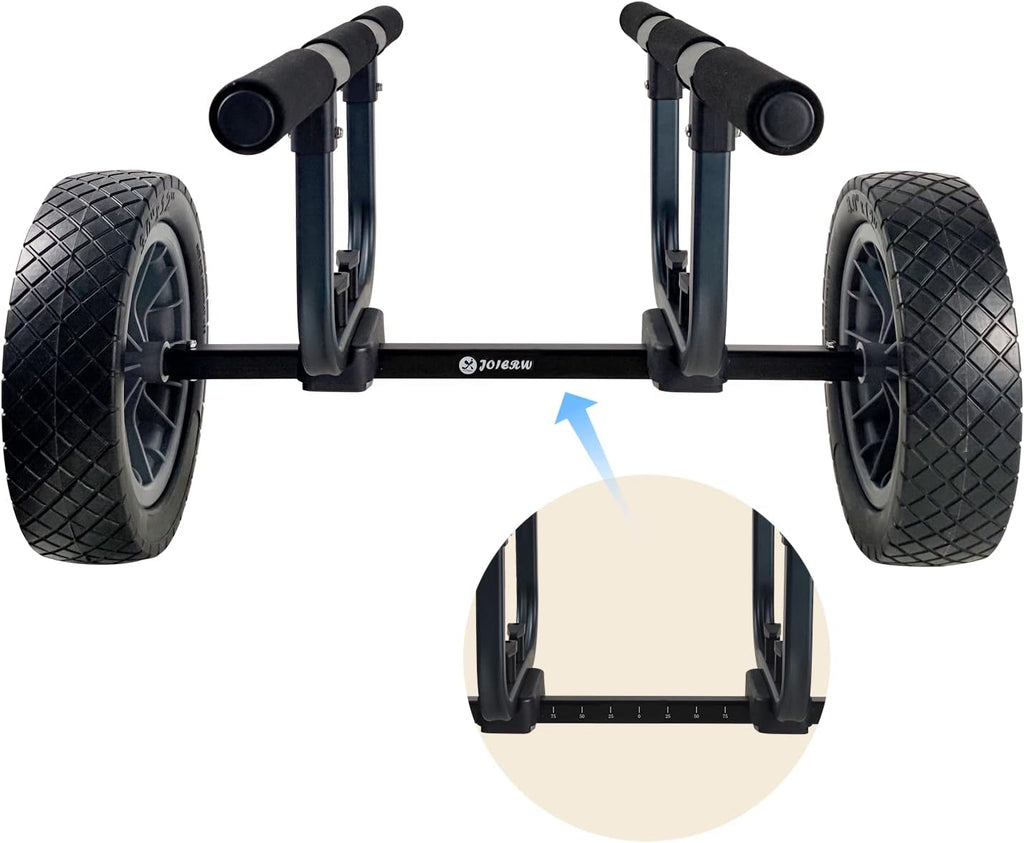 Adjustable Heavy Duty Kayak Cart with 12-Inch Flat-Free Beach Wheels - Durable Boat Dolly for Easy Transport