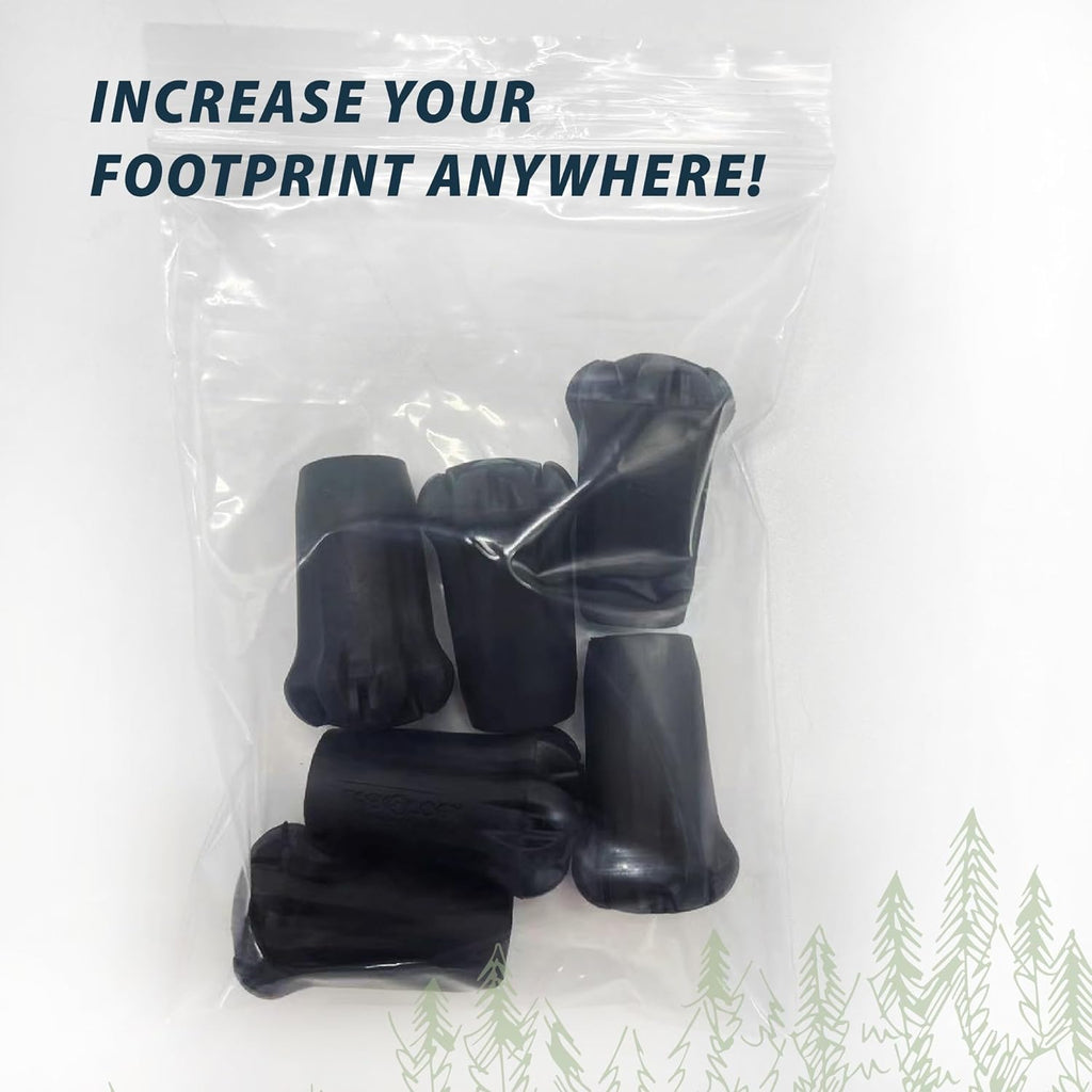 Black Trekking Pole Tips Replacement - Hiking/Walking Stick Tips for Walking Poles