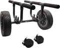 Adjustable Heavy Duty Kayak Cart with 12-Inch Flat-Free Beach Wheels - Durable Boat Dolly for Easy Transport