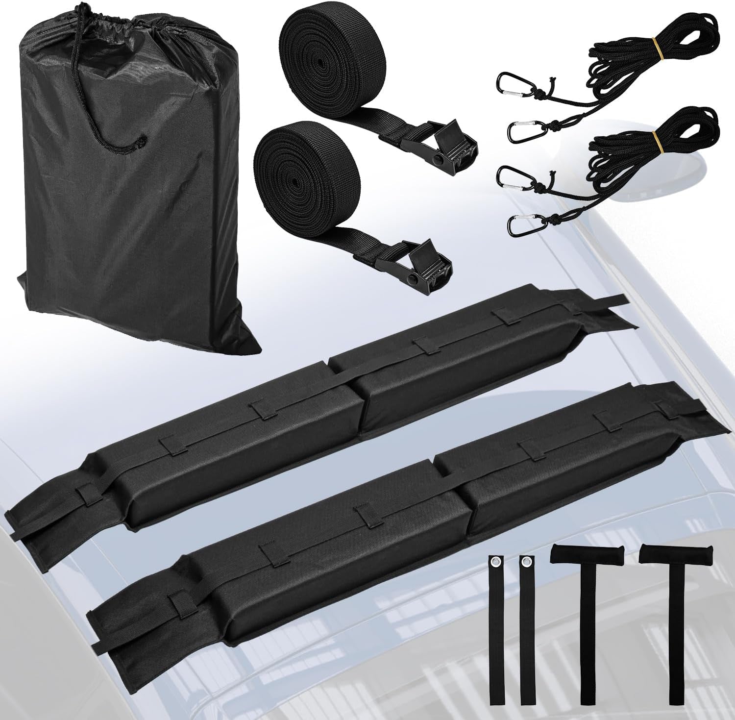 Soft Roof Rack Pads for Kayak, Surfboard, SUP, Canoe