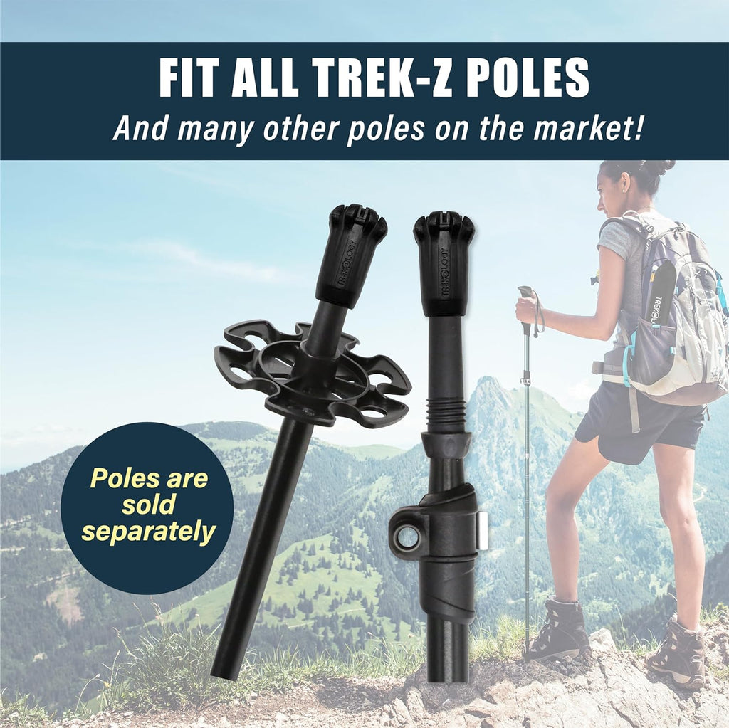 Black Trekking Pole Tips Replacement - Hiking/Walking Stick Tips for Walking Poles